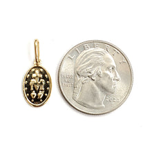 Load image into Gallery viewer, 14k yellow gold oval virgin Miraculous Milagrosa pendant charm religious 1.2g
