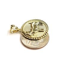 Load image into Gallery viewer, 10k yellow Gold solid round Goat Pendant charm animal unisex fine jewelry 3.6g
