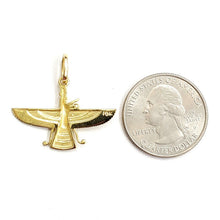 Load image into Gallery viewer, 18k yellow gold Farvahar Faravahar Persian Ahoura Mazda Zoroastrian pendant 2.7g
