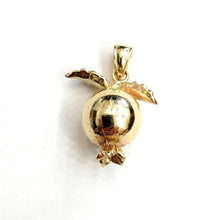 Load image into Gallery viewer, 14k yellow gold 3D pomegranate Granada fruit anar pendant fine jewelry 5.1g

