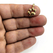 Load image into Gallery viewer, 14k yellow Gold solid Tiny dog Paw Print Pendant fine jewelry gift unisex 1.2g
