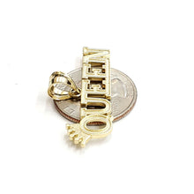Load image into Gallery viewer, New 10k yellow Gold Queen Crown Tiara word Pendant charm gift fine jewelry 2.9g
