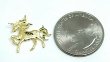 Load image into Gallery viewer, New 14k real yellow gold unicorn full body pendant charm jewelry fine gift 0.8g
