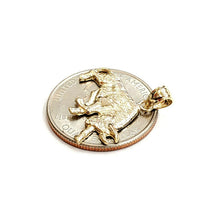 Load image into Gallery viewer, 14k yellow solid Gold taurus bull zodiac Pendant charm fine gift jewelry 2.2g
