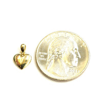 Load image into Gallery viewer, 14k yellow Gold Tiny shiny Heart pendant charm fine gift jewelry for women 0.5g
