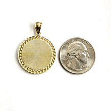 Load image into Gallery viewer, 10k two tone gold round saint Jude San juda pendant charm religious jewelry 3.4g
