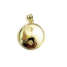 Load image into Gallery viewer, New 10k solid yellow Gold yin ying yang taoist symbol Pendant jewelry 0.96" 3g
