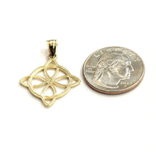 Load image into Gallery viewer, 14k yellow Gold Nudo De Bruja Witches Knot Pendant Gift fine jewelry unisex 2g

