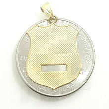 Load image into Gallery viewer, 14k yellow gold police badge pendant charm Fine Jewelry Gifts men women 1.8g
