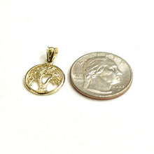 Load image into Gallery viewer, 10k Yellow gold round tree of life lucky pendant charm fine Jewelry gift 1.3g
