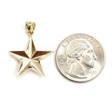 Load image into Gallery viewer, 14k yellow gold star pendant charm celestial astronomy gift fine jewelry 1.7g
