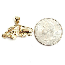 Load image into Gallery viewer, New 14k yellow Gold tanker truck trucking Pendant charm gift fine jewelry 3.3g
