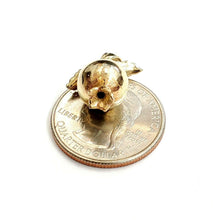 Load image into Gallery viewer, 14k yellow gold 3D pomegranate Granada fruit anar pendant fine jewelry 5.1g
