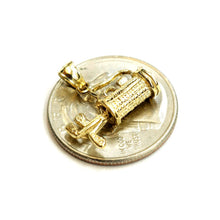 Load image into Gallery viewer, 14k yellow Gold 3D Golf Clubs And Bag Pendant sport Gift game fine jewelry 2.3g
