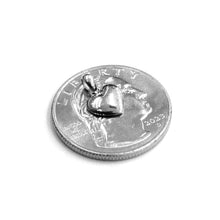 Load image into Gallery viewer, 14k White Gold Tiny shiny Heart pendant charm fine gift jewelry for women 0.5g
