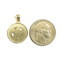 Load image into Gallery viewer, 14k yellow Gold 0.73" Round Tetragrammaton Protection Pendant Fine jewelry 2.1g
