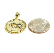 Load image into Gallery viewer, 10k yellow Gold solid round Goat Pendant charm animal unisex fine jewelry 3.6g

