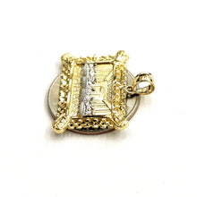 Load image into Gallery viewer, 14k two tone gold last supper pendant charm diamond cut fine gift jewelry 3.1g
