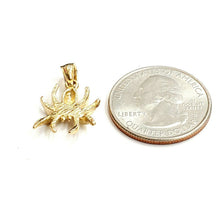 Load image into Gallery viewer, New 14k yellow Gold solid Spider Pendant charm fine jewelry 2.1g
