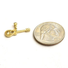 Load image into Gallery viewer, 14k yellow Gold solid Tiny Guitar Pendant gift music instrument fine jewelry 0.9g

