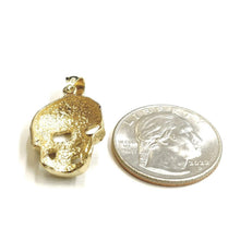 Load image into Gallery viewer, New 14k yellow Gold solid Skull mummy dead Bone Pendant Gift fine jewelry 3.7g
