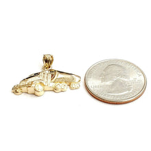 Load image into Gallery viewer, New 14k yellow Gold tanker truck trucking Pendant charm gift fine jewelry 3.3g
