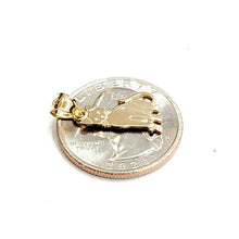 Load image into Gallery viewer, New 14k solid yellow Gold cat full body Pendant charm jewelry fine gift pet 1g
