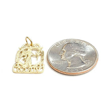 Load image into Gallery viewer, New 14k yellow Gold Virgo zodiac sign Pendant charm astrology fine jewelry 1.2g
