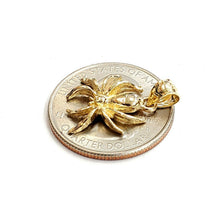 Load image into Gallery viewer, New 14k yellow Gold solid Spider Pendant charm fine jewelry 2.1g
