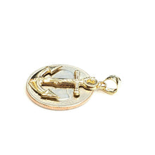 Load image into Gallery viewer, New 14k yellow Gold anchor Pendant polished charm gift fine jewelry 1.7g
