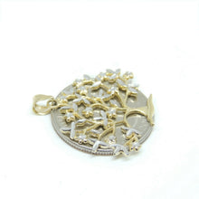 Load image into Gallery viewer, New 14k two tone gold tree of life lucky pendant fine jewelry gift for her 2.3g
