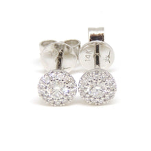 Load image into Gallery viewer, New 14k White Gold 0.24Ct Round Diamonds stud Earrings gift Push Back Fastening
