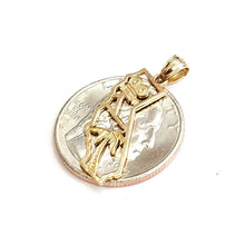 Load image into Gallery viewer, New 14k yellow gold California outline map pendant charm palm fine jewelry 1.4g
