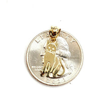 Load image into Gallery viewer, New 14k solid yellow Gold cat full body Pendant charm jewelry fine gift pet 1g
