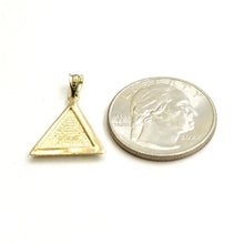 Load image into Gallery viewer, 14k yellow solid Gold Egyptian pyramid eye of Horus Pendant fine jewelry 1.6g
