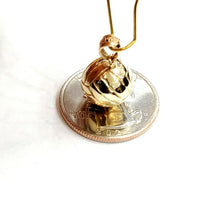 Load image into Gallery viewer, 14k yellow Gold 3D volleyball Pendant charm sport game fine jewelry gift 3.3g
