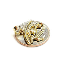 Load image into Gallery viewer, 10k yellow Gold Egyptian eye of Horus protection Pendant fine gift jewelry 1.6g
