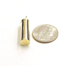 Load image into Gallery viewer, 10k yellow gold 3D Urn pendant For Cremation Ashes Cylinder fine jewelry 6.8g
