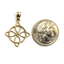 Load image into Gallery viewer, 14k yellow Gold Nudo De Bruja Witches Knot Pendant Gift fine jewelry unisex 2g
