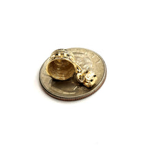 Load image into Gallery viewer, New 14k yellow Gold solid 3D Coffee Mug Cup Pendant charm gift fine jewelry 2.6g
