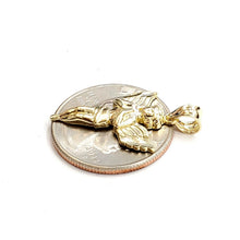 Load image into Gallery viewer, New 10k yellow Gold angel Pendant charm wings gift fine jewelry diamond cut 1.3g
