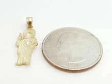 Load image into Gallery viewer, 10k yellow gold saint Jude juda pendant charm fine religious gift jewelry 0.8g
