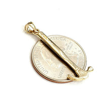 Load image into Gallery viewer, New 14k Yellow Gold 3D Hammer Pendant charm construction tool fine jewelry 2.2g
