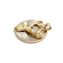 Load image into Gallery viewer, 14k yellow Gold deer buck male head Hunting Pendant charm gift jewelry 2g
