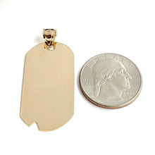Load image into Gallery viewer, New 14k yellow Gold medical ID dog tag name tag Pendant charm fine jewelry 5.4g
