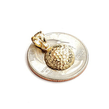 Load image into Gallery viewer, New 14k yellow Gold golf ball Pendant charm sport fine jewelry gift unisex 1.8g
