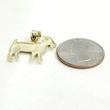 Load image into Gallery viewer, New 10k yellow Gold Goat Pendant charm diamond cut animal fine gift jewelry 1.5g
