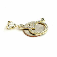 Load image into Gallery viewer, 10k yellow Gold handicap disability Pendant charm diamond cut fine jewelry 2.5g
