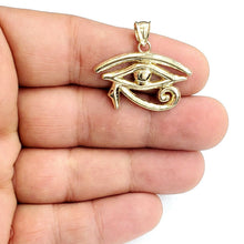 Load image into Gallery viewer, 10k yellow Gold Egyptian eye of Horus protection Pendant fine gift jewelry 2.6g
