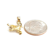 Load image into Gallery viewer, New 14k yellow Gold lizard Pendant animal charm gift fine jewelry 2g
